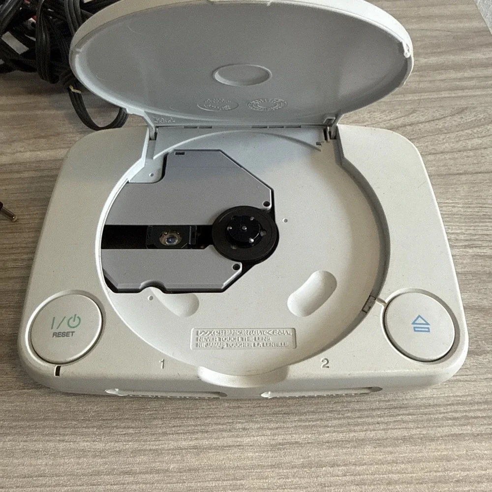 Sony PSOne Slim White Console PS1 (SCPH-101) w Controller, Cords - Bundle Tested